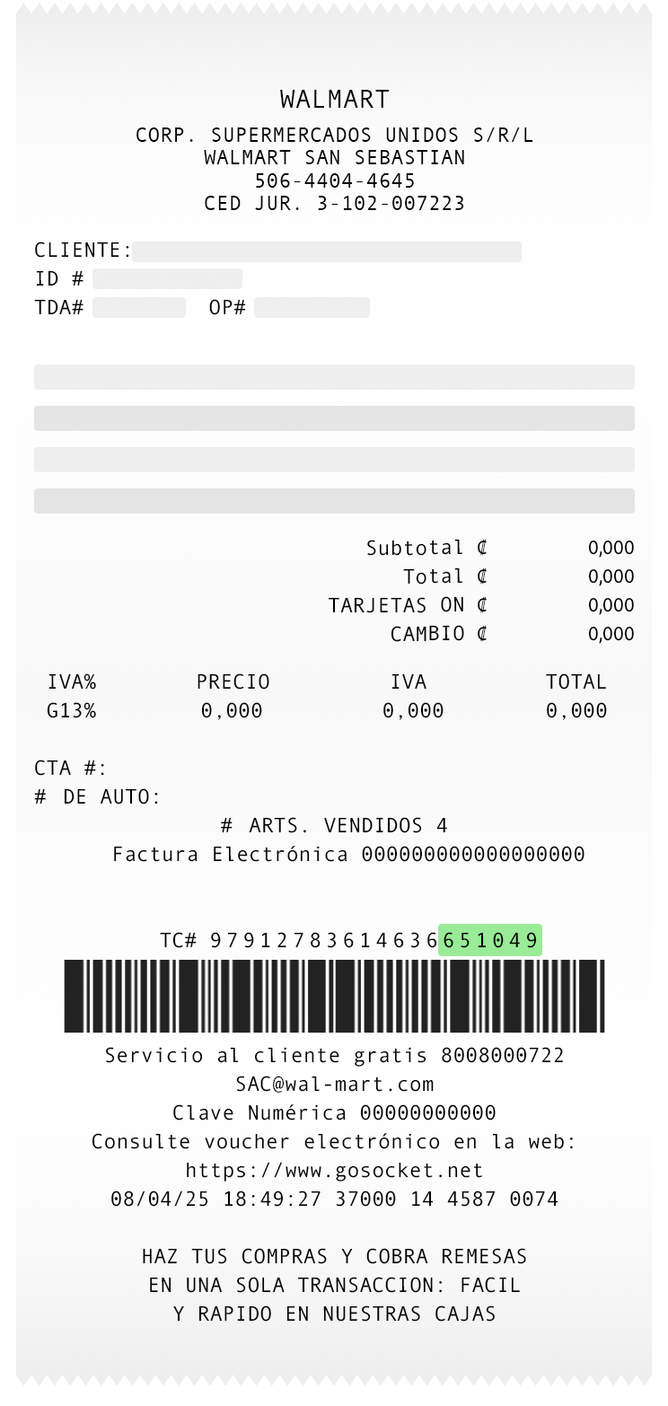 Ejemplo de factura
